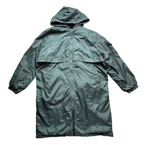 Adoretex Fleece Lined Nylon Parka Long Coat Hooded Boys Youth Large Green Vented